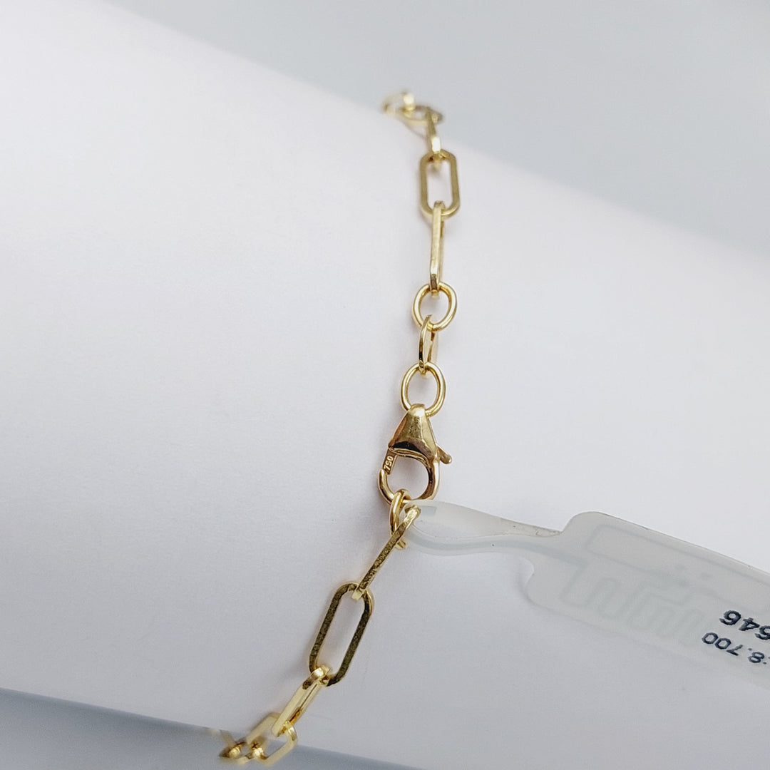 18K Gold Paperclip Bracelet by Saeed Jewelry - Image 5