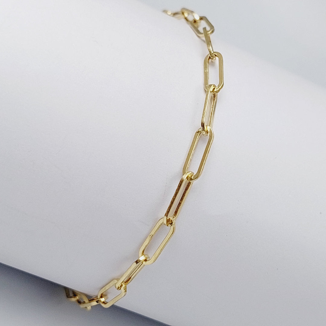 18K Gold Paperclip Bracelet by Saeed Jewelry - Image 1