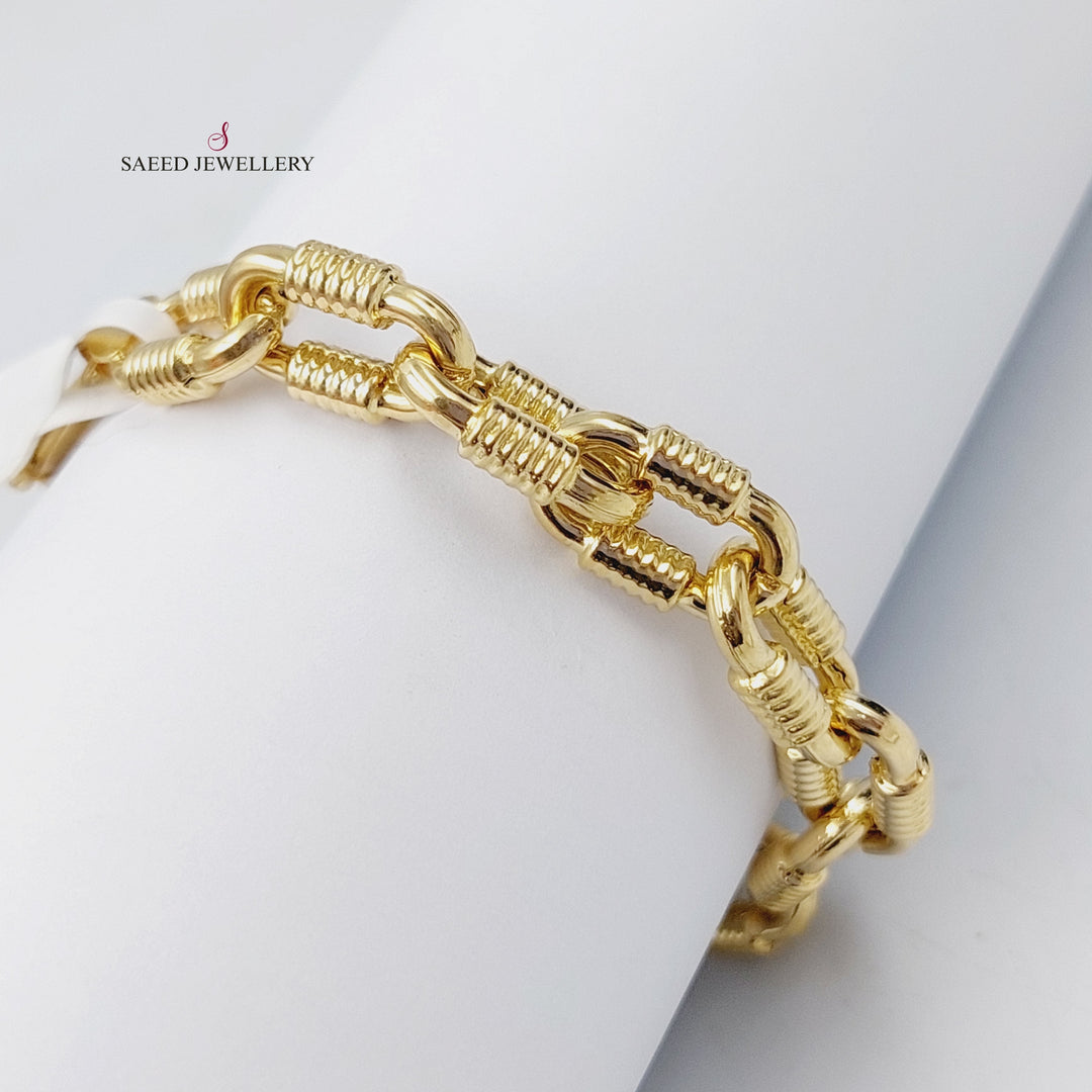 18K Gold Paperclip Bracelet by Saeed Jewelry - Image 1