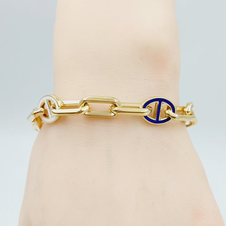 18K Gold Paperclip Bracelet by Saeed Jewelry - Image 2