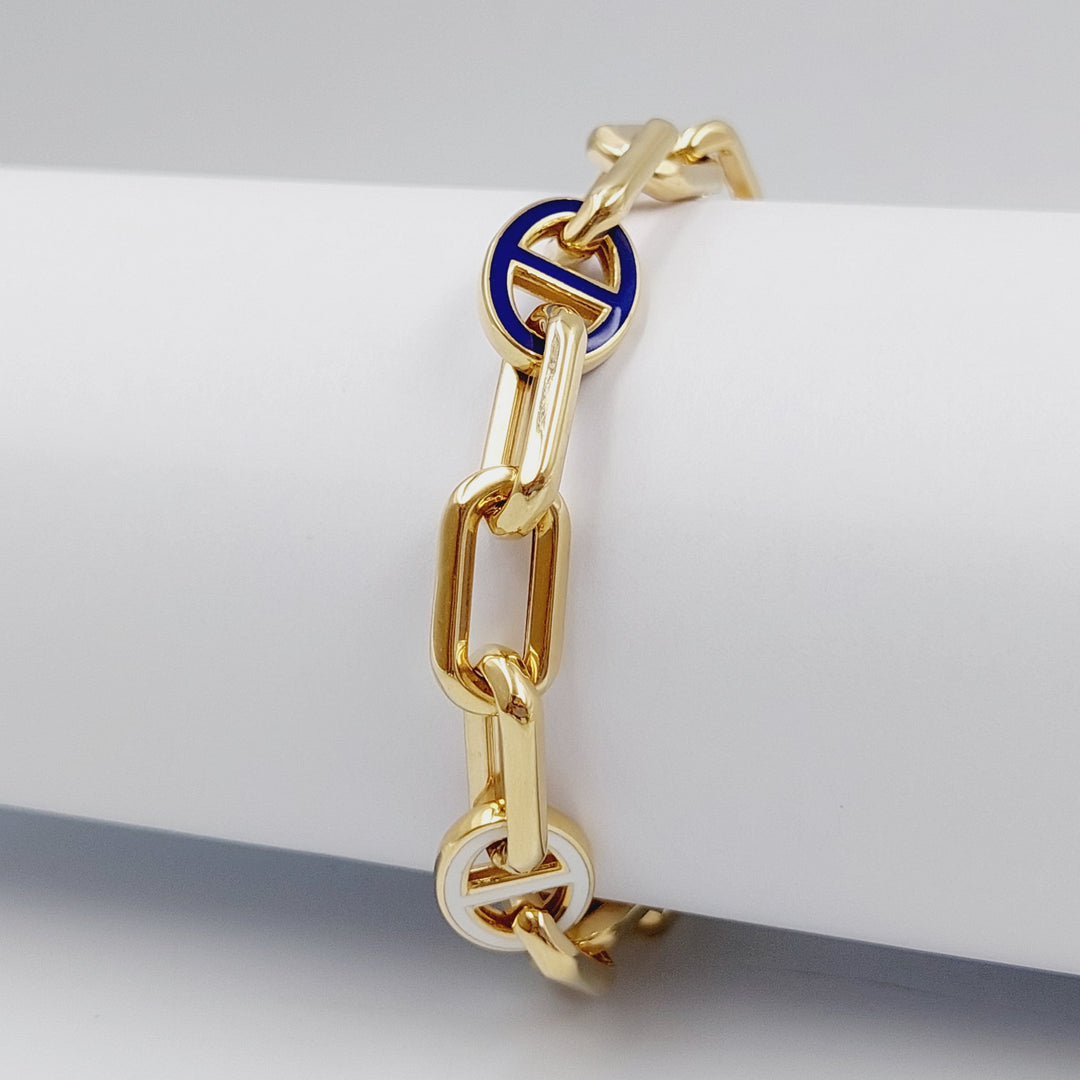 18K Gold Paperclip Bracelet by Saeed Jewelry - Image 3