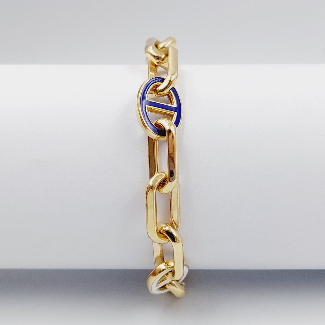 18K Gold Paperclip Bracelet by Saeed Jewelry - Image 4