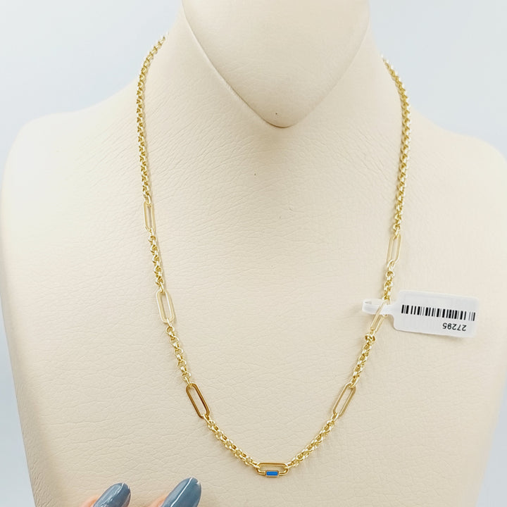 18K Gold Paperclip Necklace by Saeed Jewelry - Image 1