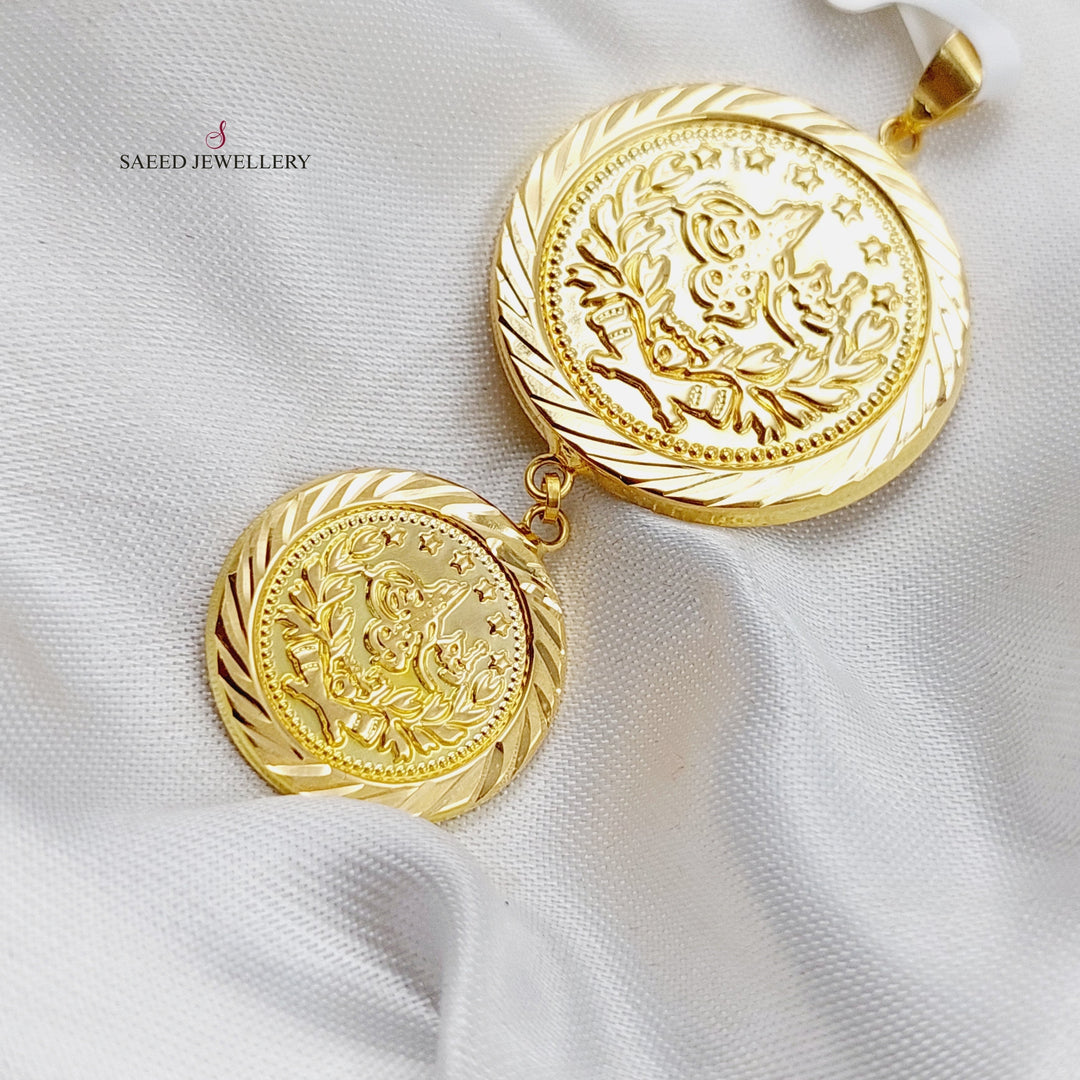 18K Gold Rashadi Pendant by Saeed Jewelry - Image 2