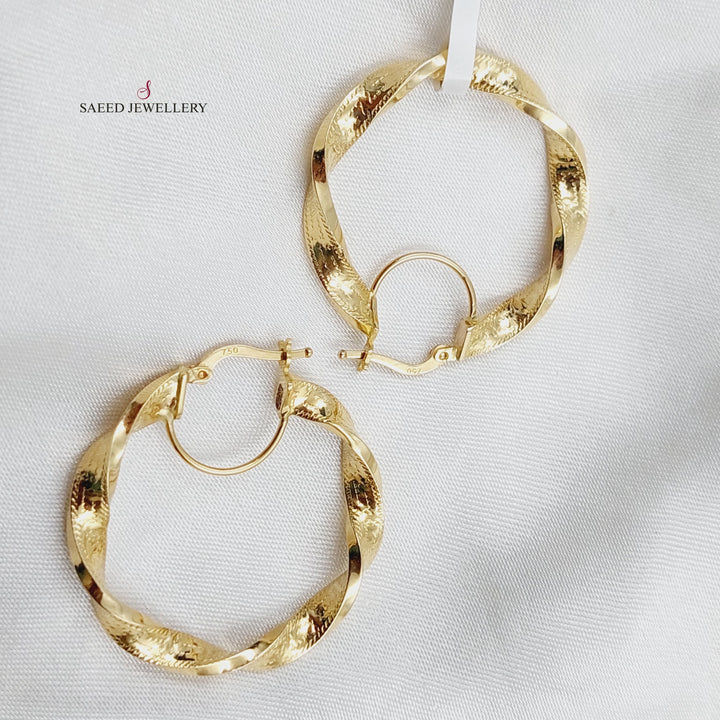 18K Gold Hoop Earrings by Saeed Jewelry - Image 3