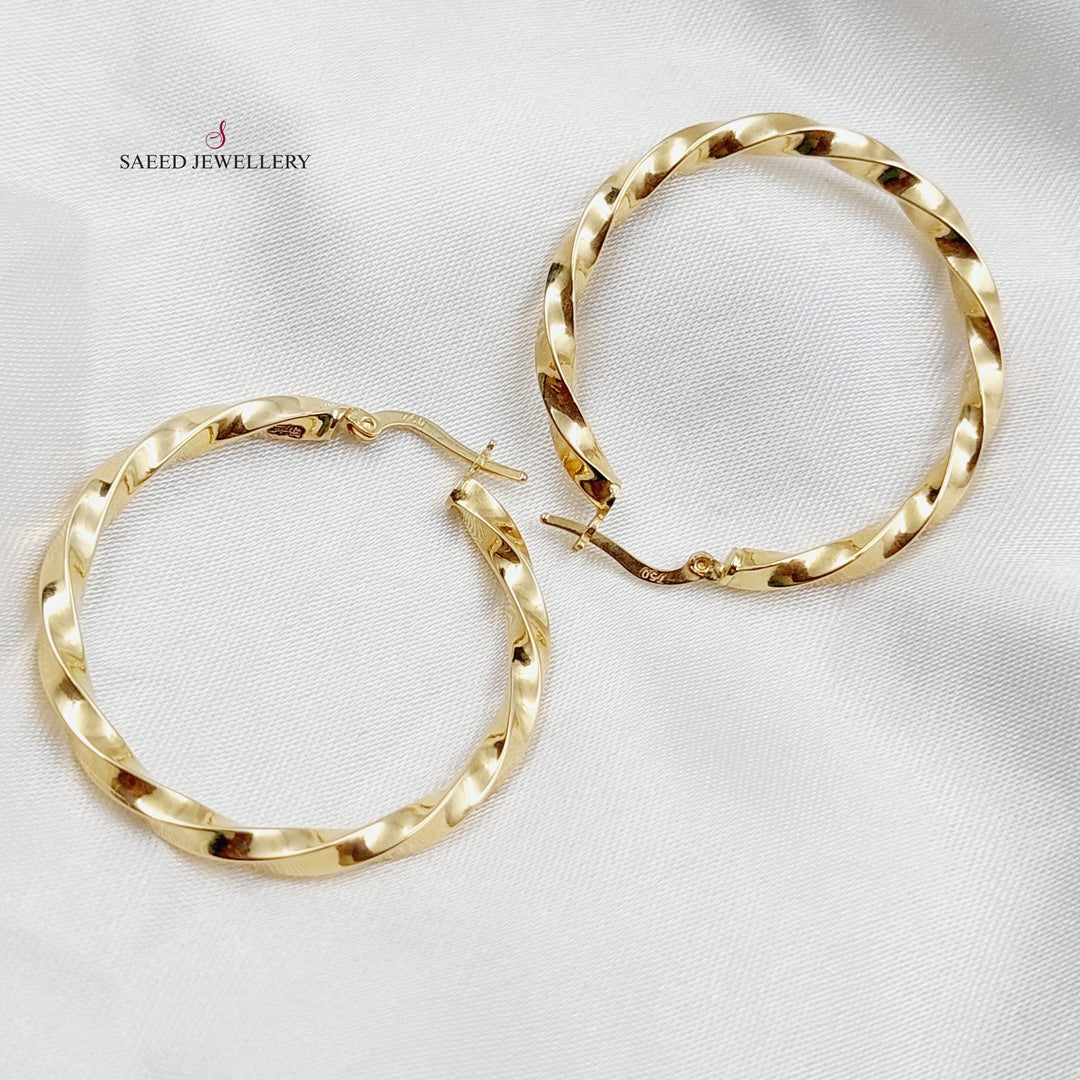 18K Gold Hoop Earrings by Saeed Jewelry - Image 1