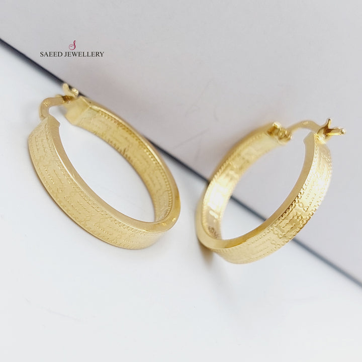 18K Gold Hoop Earrings by Saeed Jewelry - Image 3