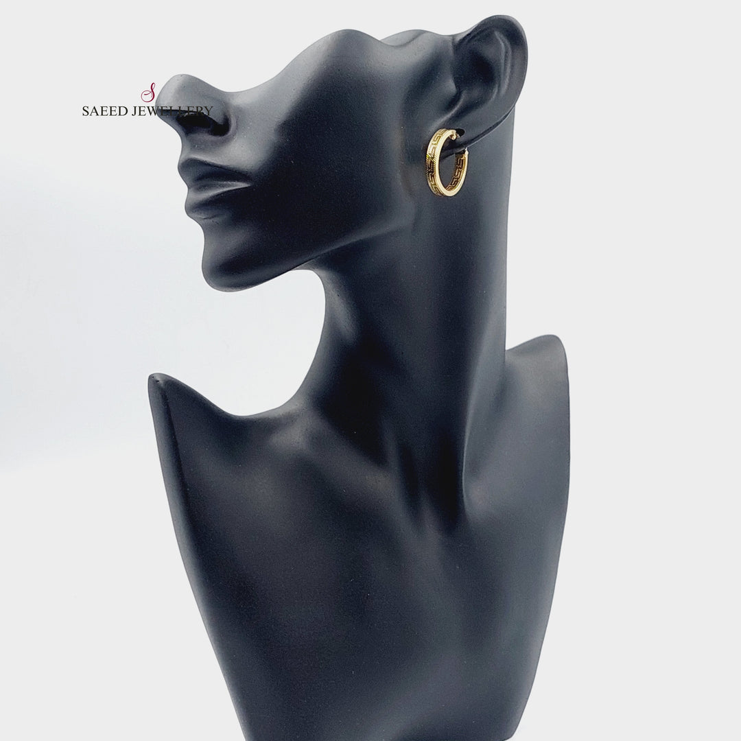 18K Gold Hoop Earrings by Saeed Jewelry - Image 5