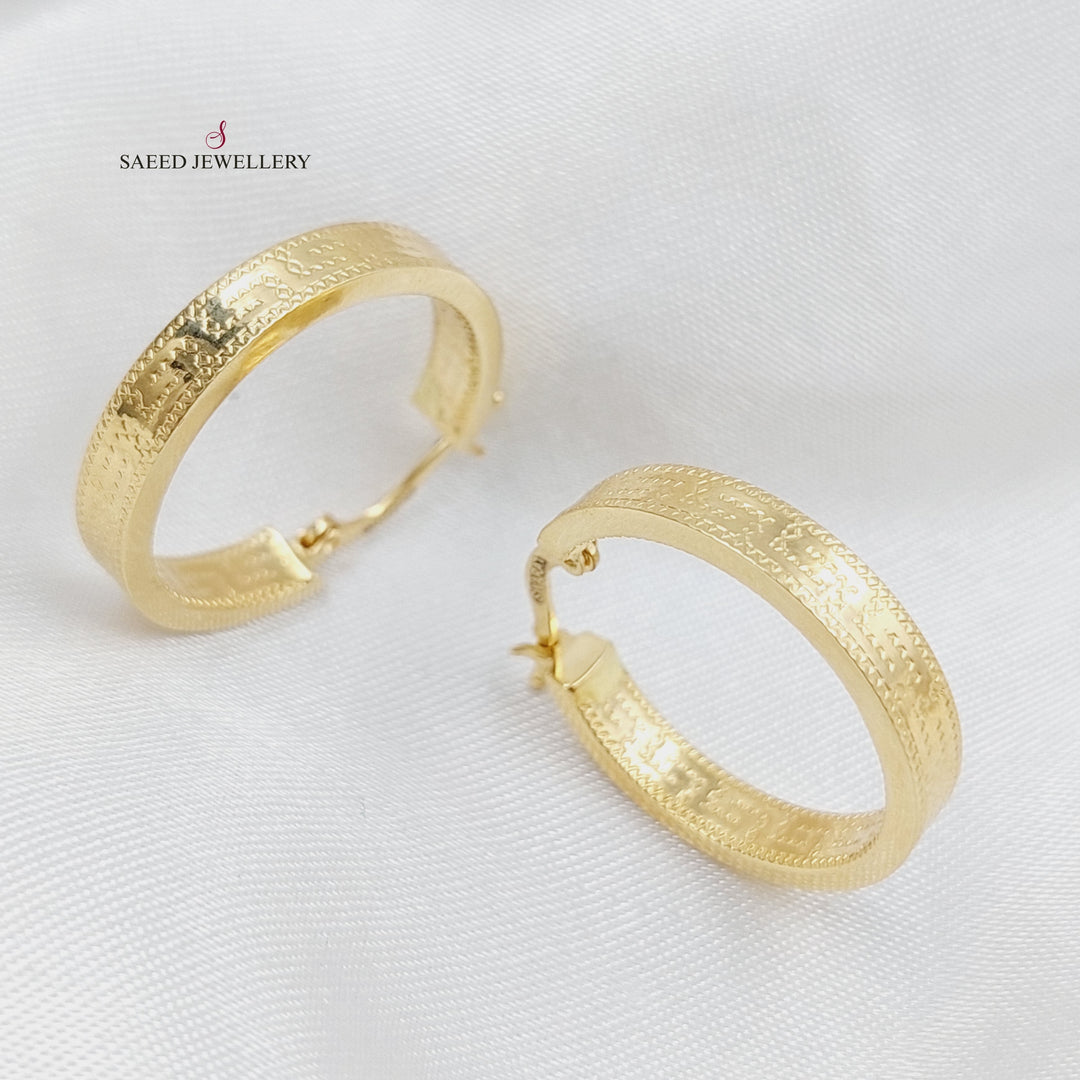 18K Gold Hoop Earrings by Saeed Jewelry - Image 1