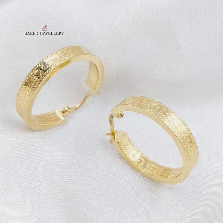 18K Gold Hoop Earrings by Saeed Jewelry - Image 1