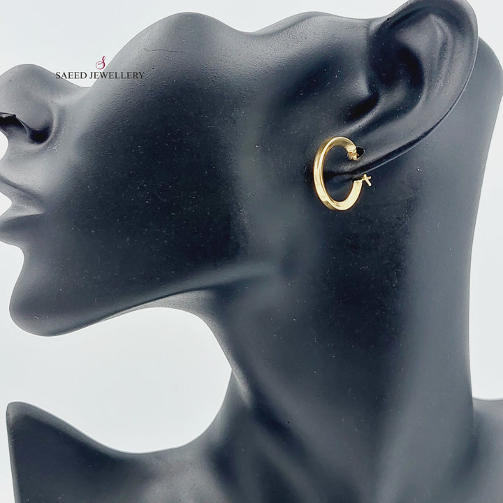 18K Gold Hoop Earrings by Saeed Jewelry - Image 3