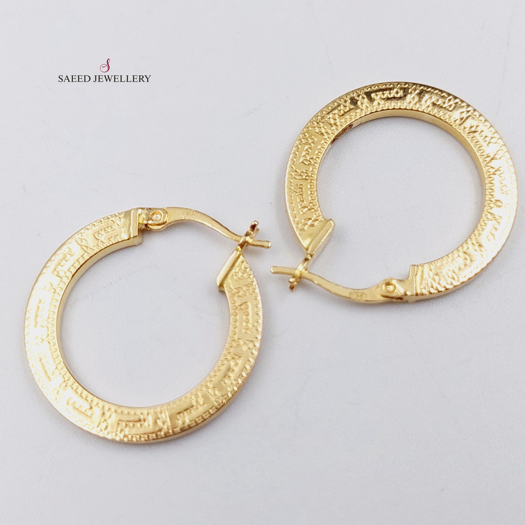 18K Gold Hoop Earrings by Saeed Jewelry - Image 3