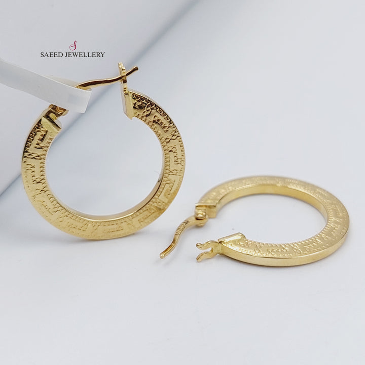 18K Gold Hoop Earrings by Saeed Jewelry - Image 1