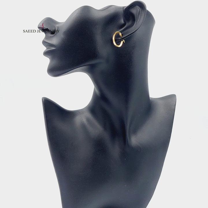 18K Gold Hoop Earrings by Saeed Jewelry - Image 3