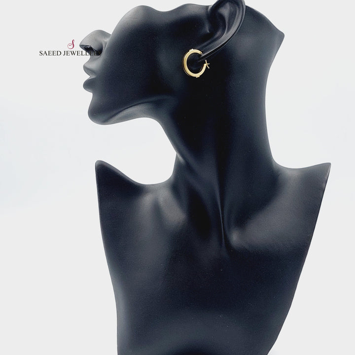 18K Gold Hoop Earrings by Saeed Jewelry - Image 5