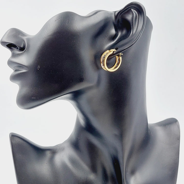 18K Gold Hoop Earrings by Saeed Jewelry - Image 2