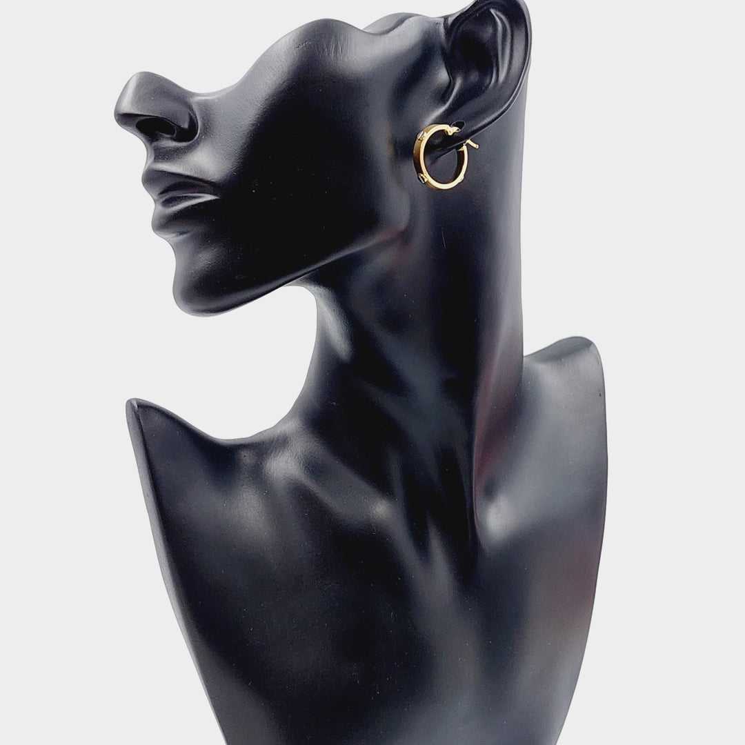 18K Gold Hoop Earrings by Saeed Jewelry - Image 3