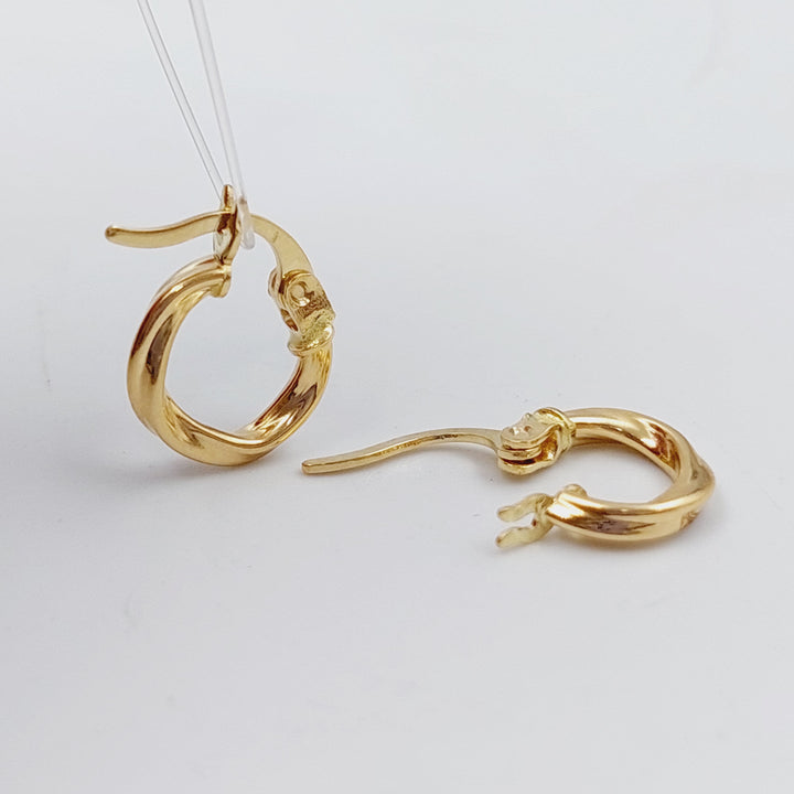 18K Gold Hoop Earrings by Saeed Jewelry - Image 3