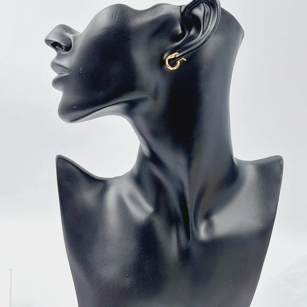 18K Gold Hoop Earrings by Saeed Jewelry - Image 5