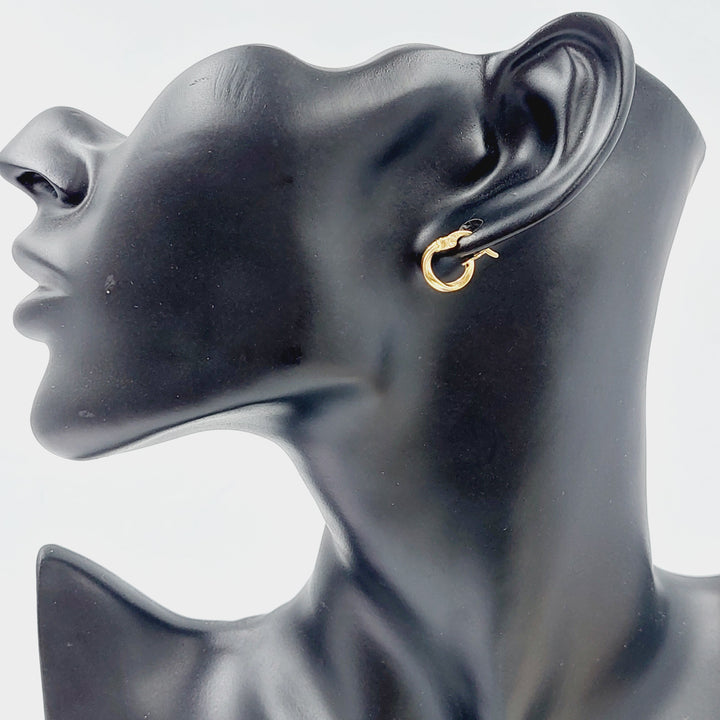 18K Gold Hoop Earrings by Saeed Jewelry - Image 4