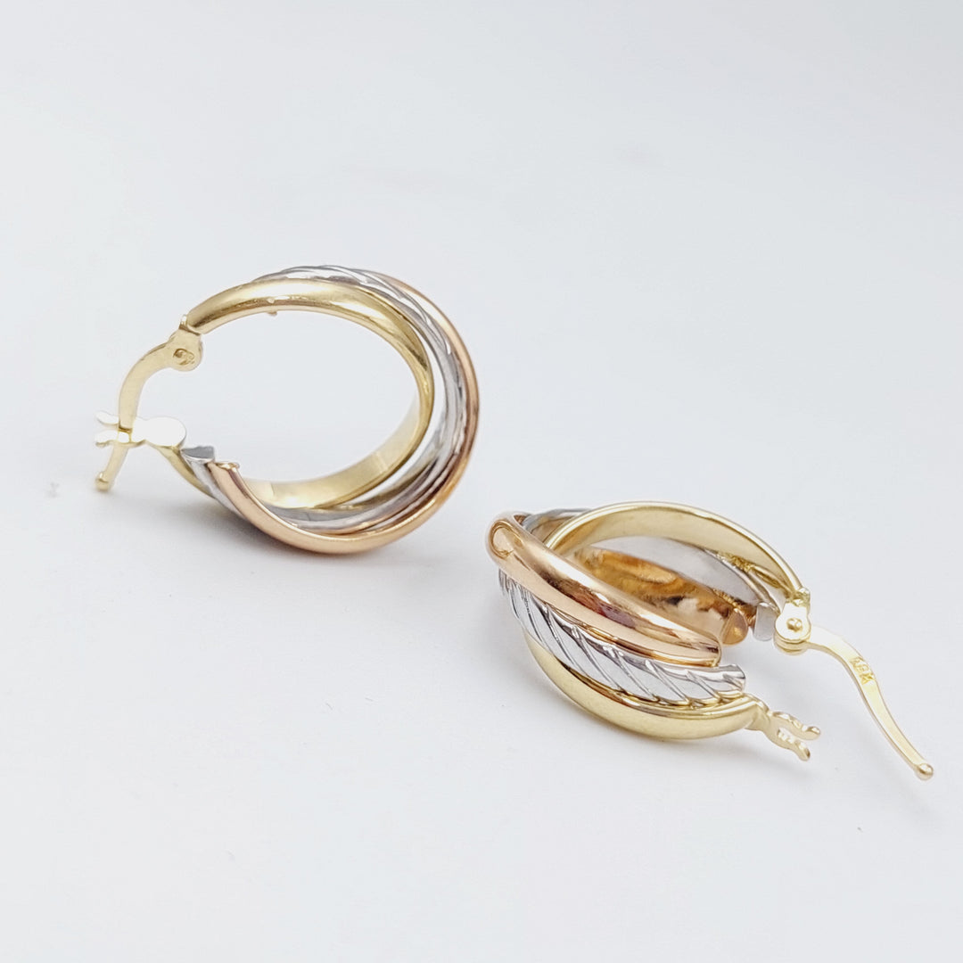 18K Gold Hoop Earrings by Saeed Jewelry - Image 2