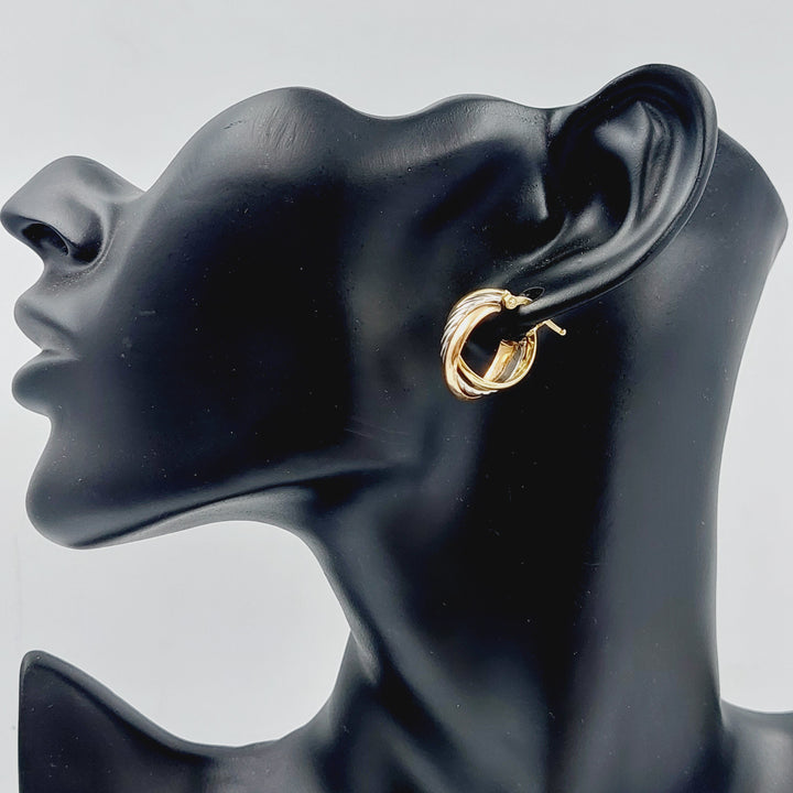 18K Gold Hoop Earrings by Saeed Jewelry - Image 3