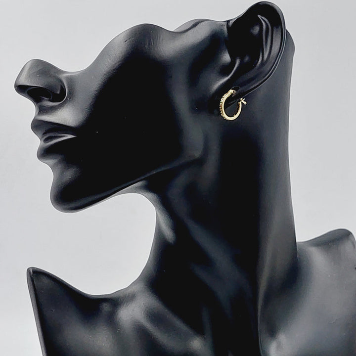 18K Gold Hoop Earrings by Saeed Jewelry - Image 5