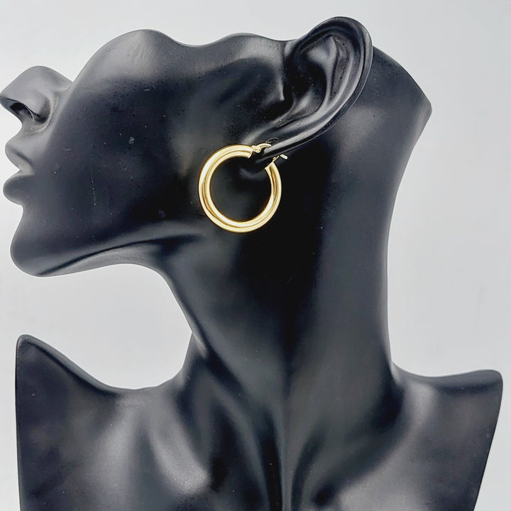 18K Gold Hoop Earrings by Saeed Jewelry - Image 2