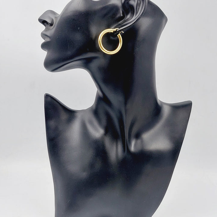 18K Gold Hoop Earrings by Saeed Jewelry - Image 3