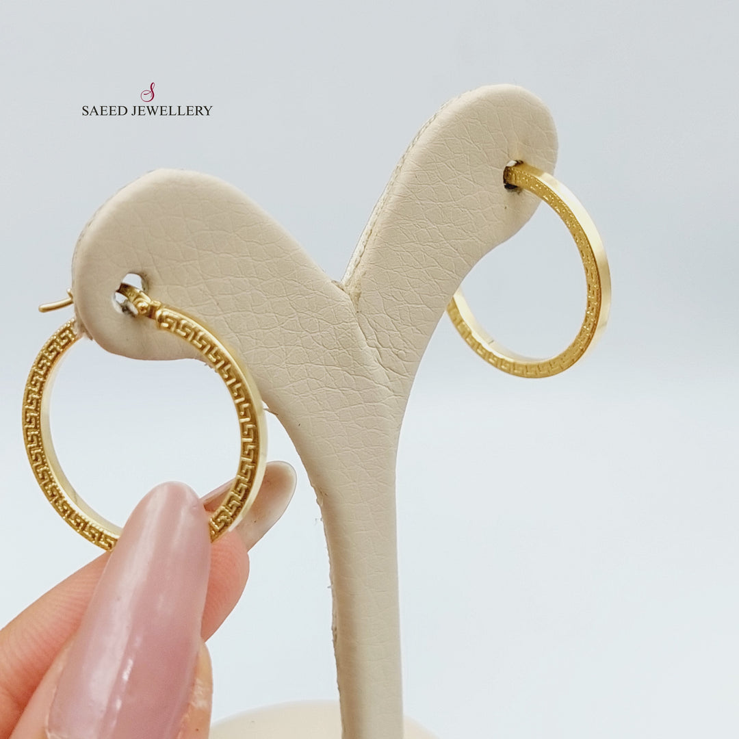 18K Gold Hoop Earrings by Saeed Jewelry - Image 2