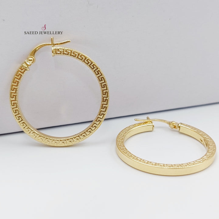 18K Gold Hoop Earrings by Saeed Jewelry - Image 3