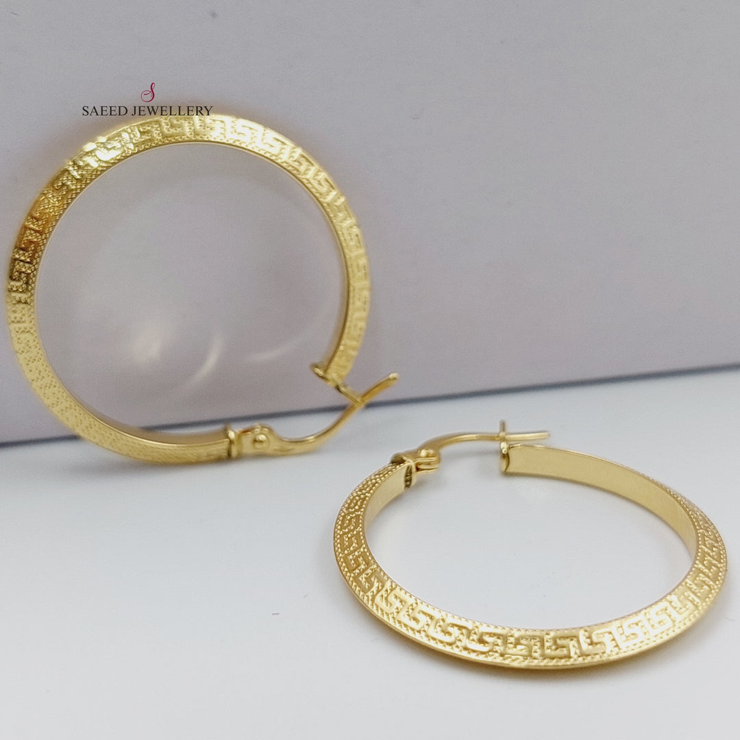 18K Gold Hoop Earrings by Saeed Jewelry - Image 2