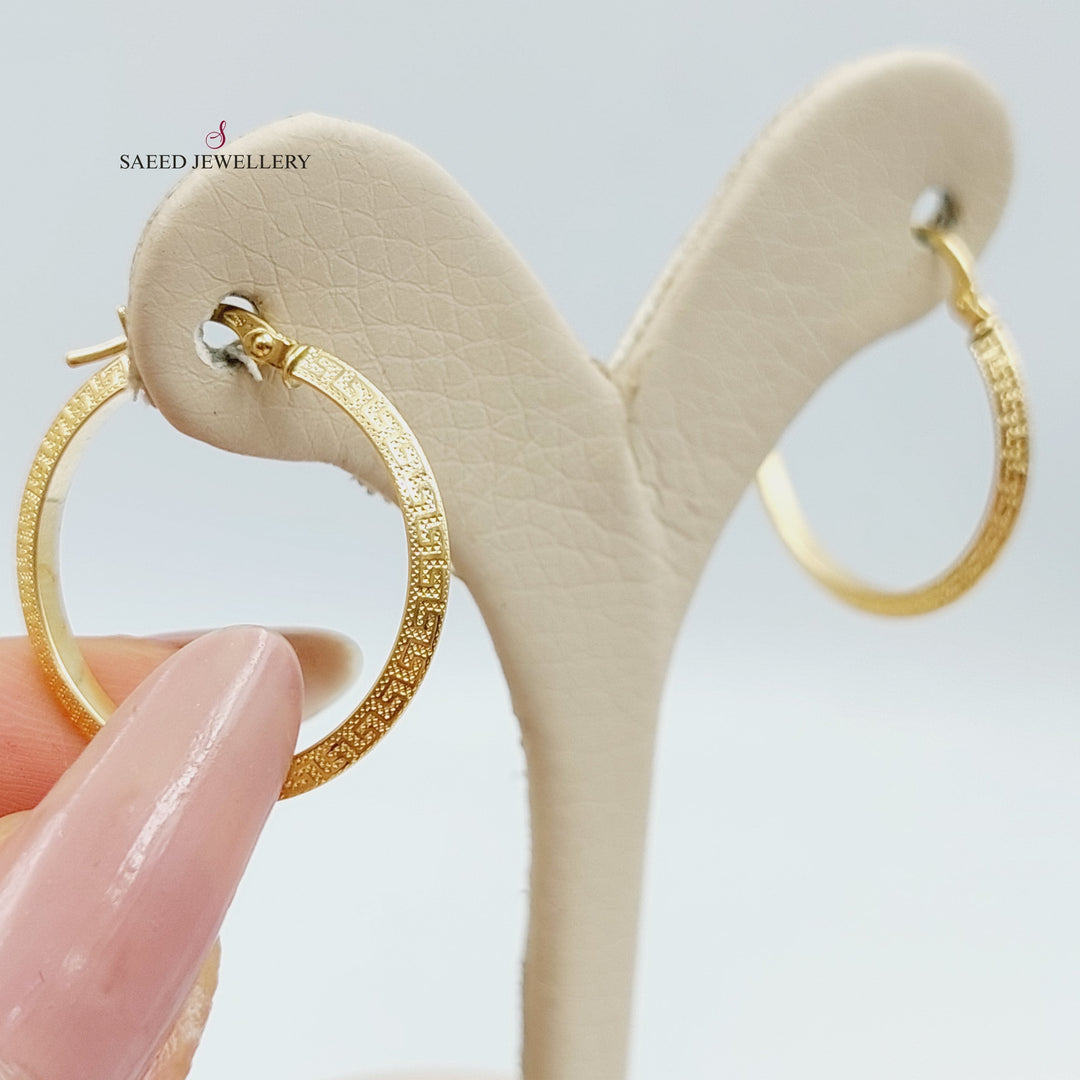 18K Gold Hoop Earrings by Saeed Jewelry - Image 3