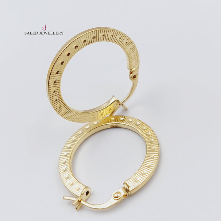 18K Gold Hoop Earrings by Saeed Jewelry - Image 1