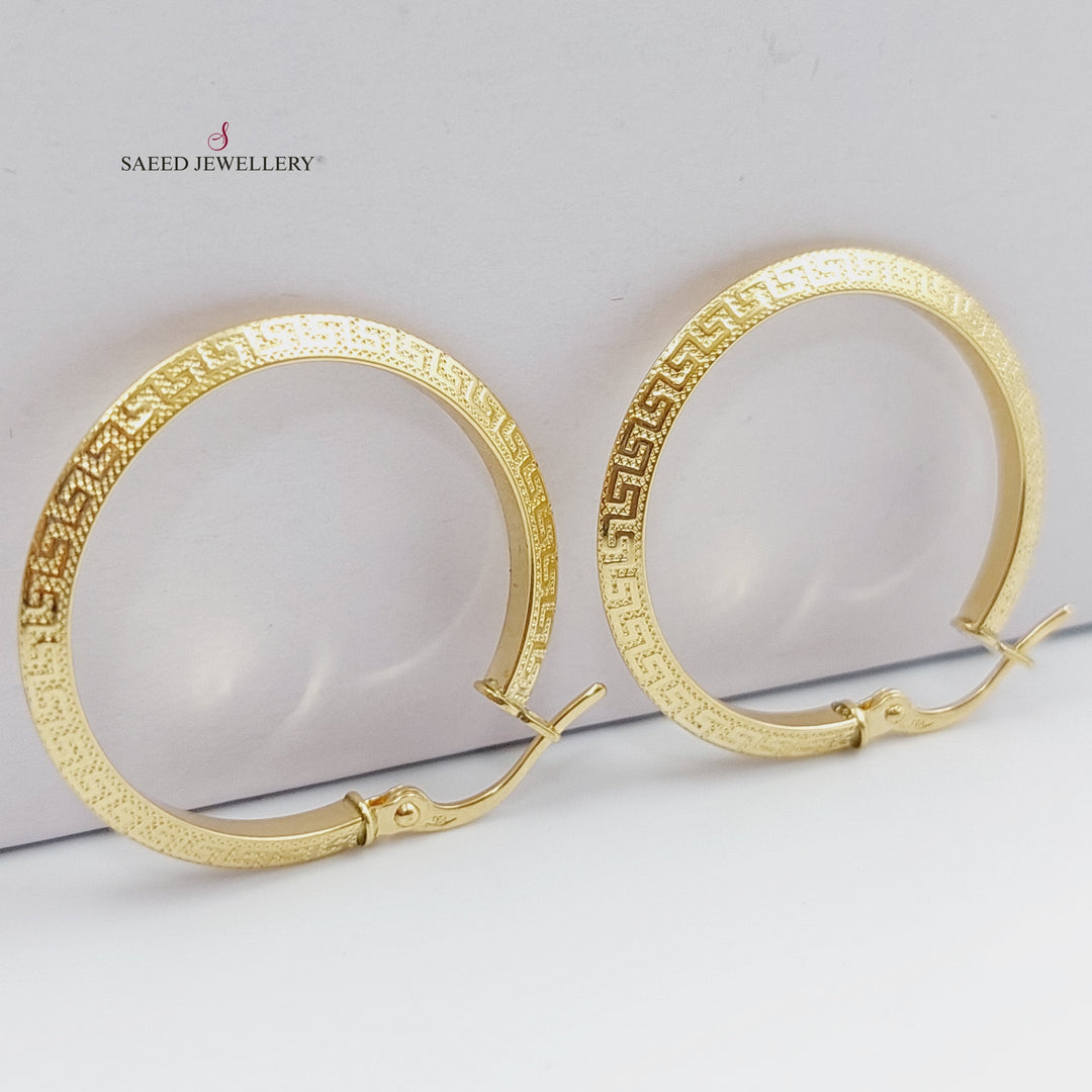 18K Gold Hoop Earrings by Saeed Jewelry - Image 1