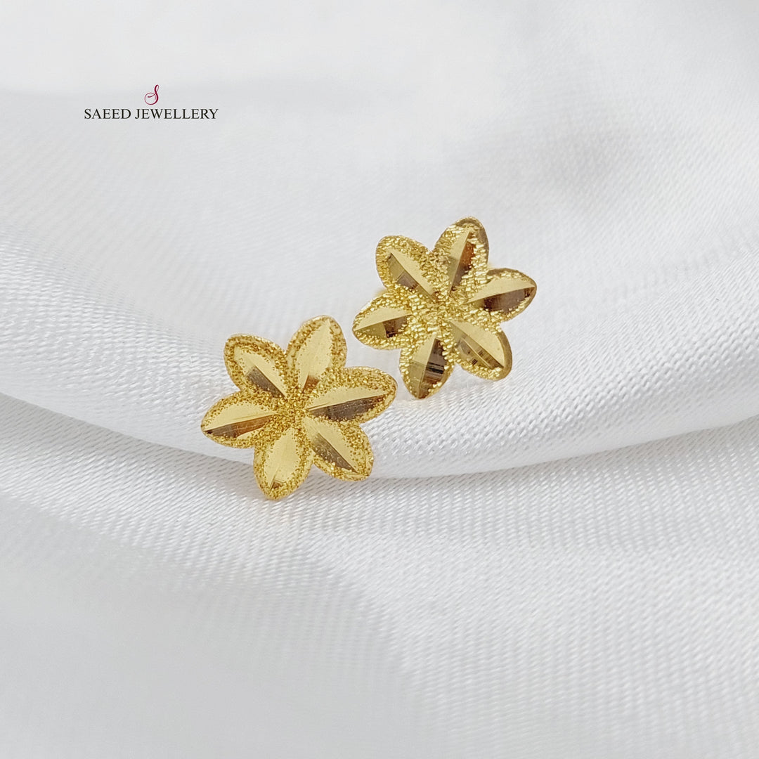 18K Gold Screw Earring by Saeed Jewelry - Image 3