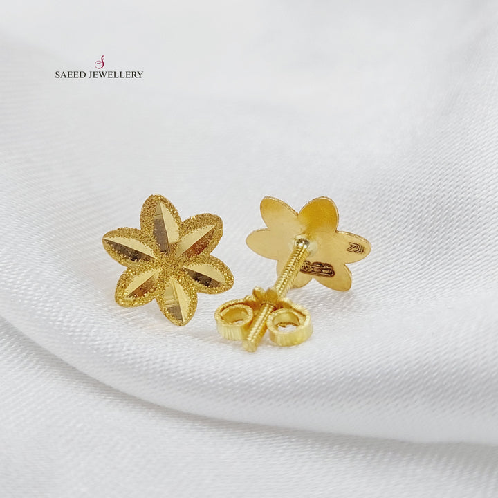 18K Gold Screw Earring by Saeed Jewelry - Image 1