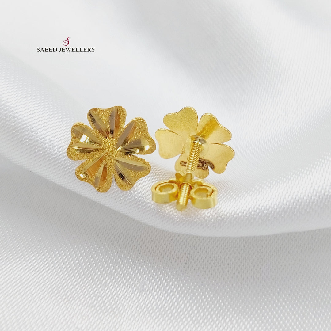 18K Gold Screw Earring by Saeed Jewelry - Image 1