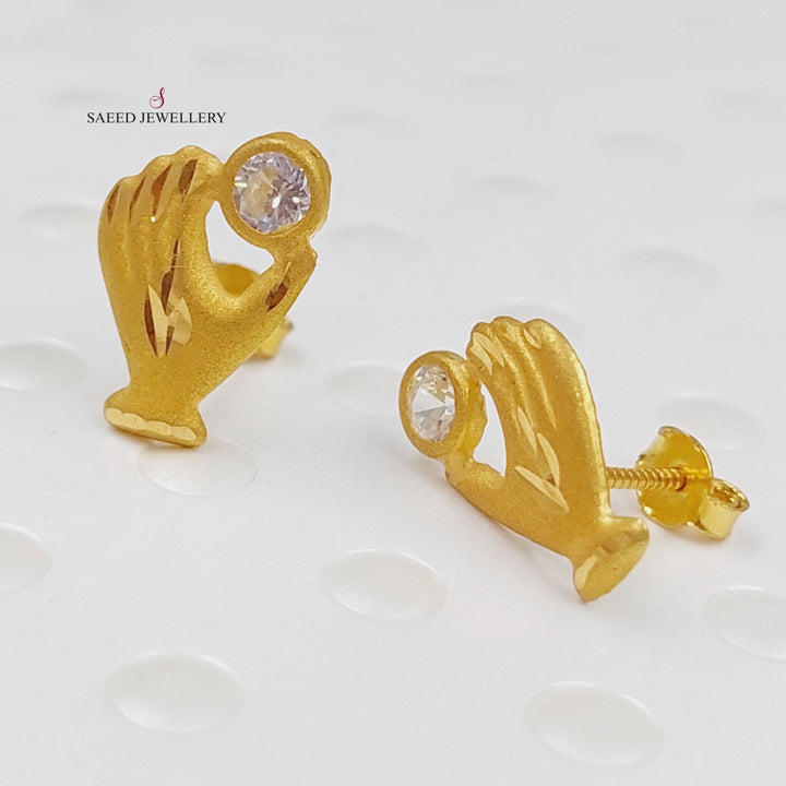 18K Gold Screw Earrings by Saeed Jewelry - Image 8