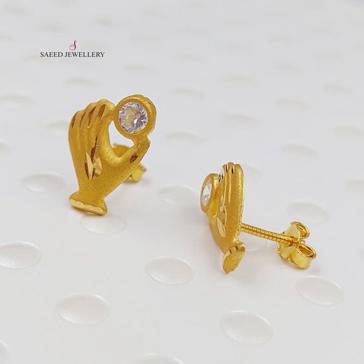 18K Gold Screw Earrings by Saeed Jewelry - Image 10