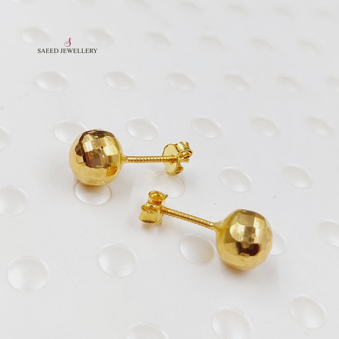 18K Gold Screw Earrings by Saeed Jewelry - Image 4