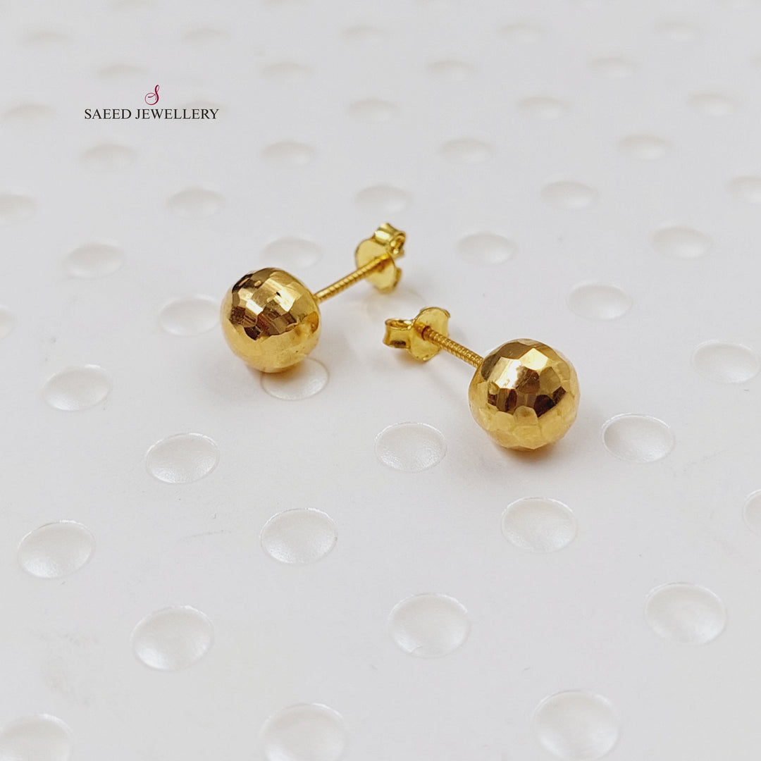 18K Gold Screw Earrings by Saeed Jewelry - Image 5