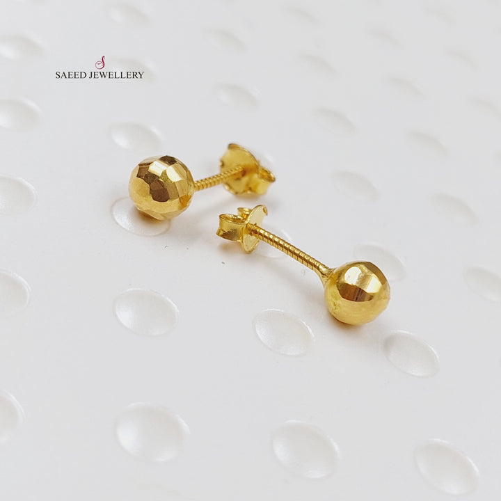 18K Gold Screw Earrings by Saeed Jewelry - Image 7