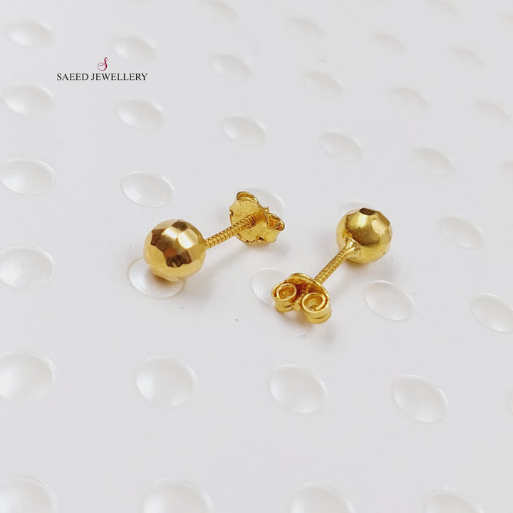 18K Gold Screw Earrings by Saeed Jewelry - Image 9