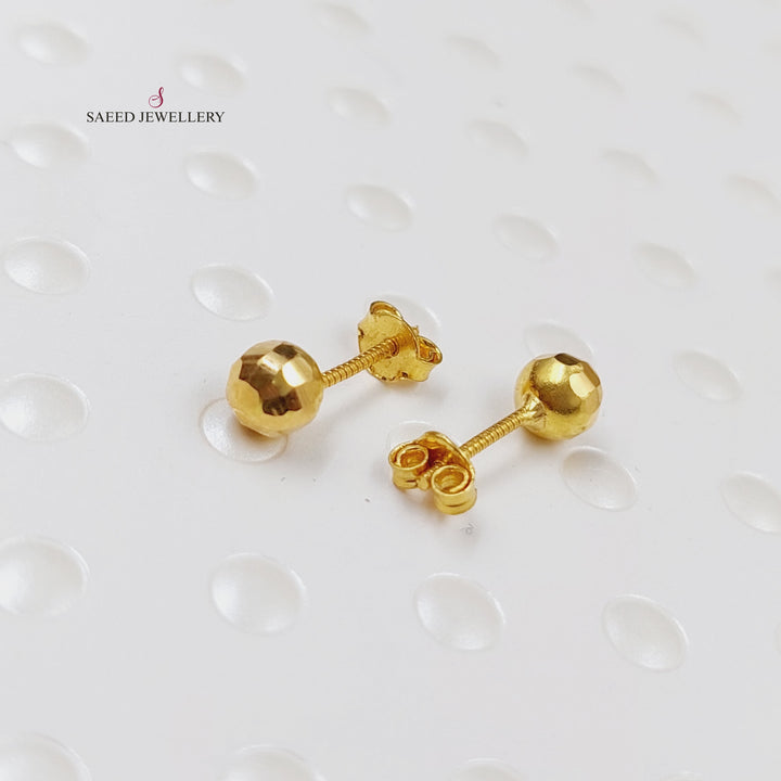 18K Gold Screw Earrings by Saeed Jewelry - Image 8