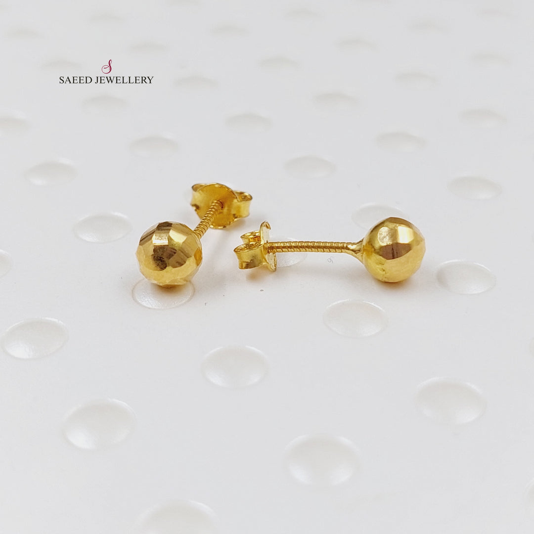 18K Gold Screw Earrings by Saeed Jewelry - Image 1