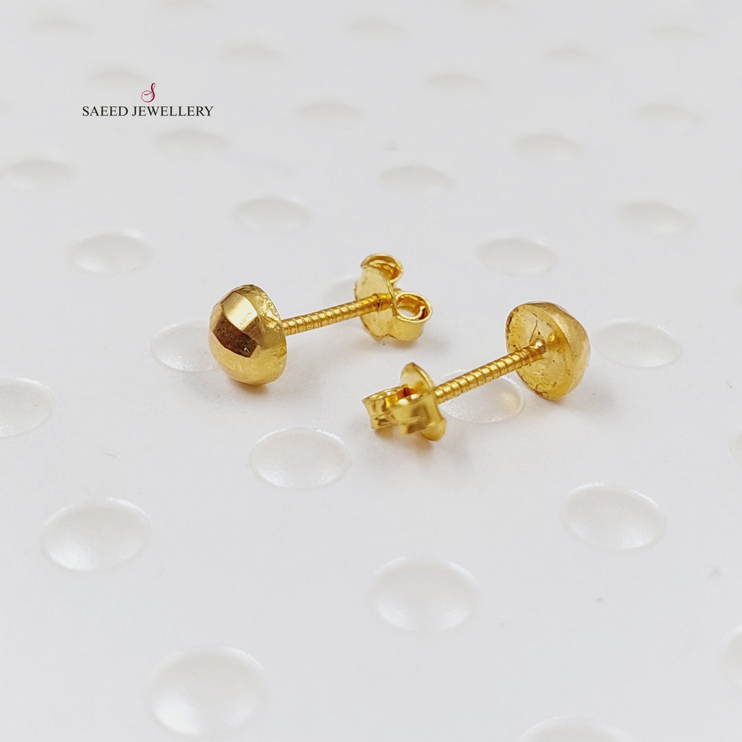 18K Gold Screw Earrings by Saeed Jewelry - Image 1