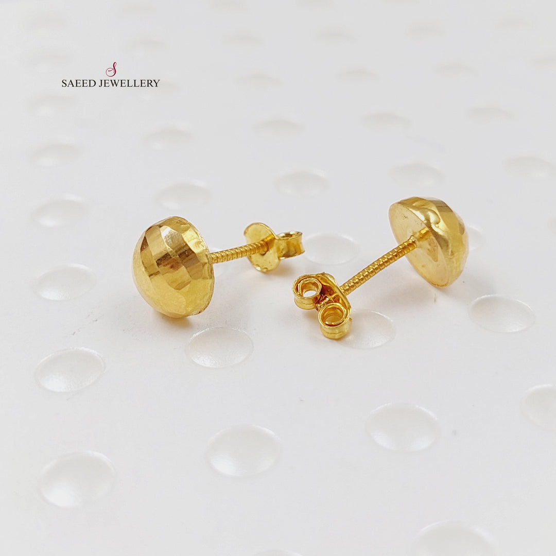 18K Gold Screw Earrings by Saeed Jewelry - Image 6