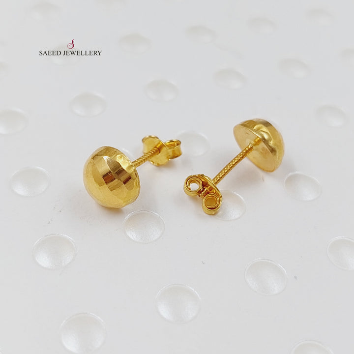 18K Gold Screw Earrings by Saeed Jewelry - Image 1