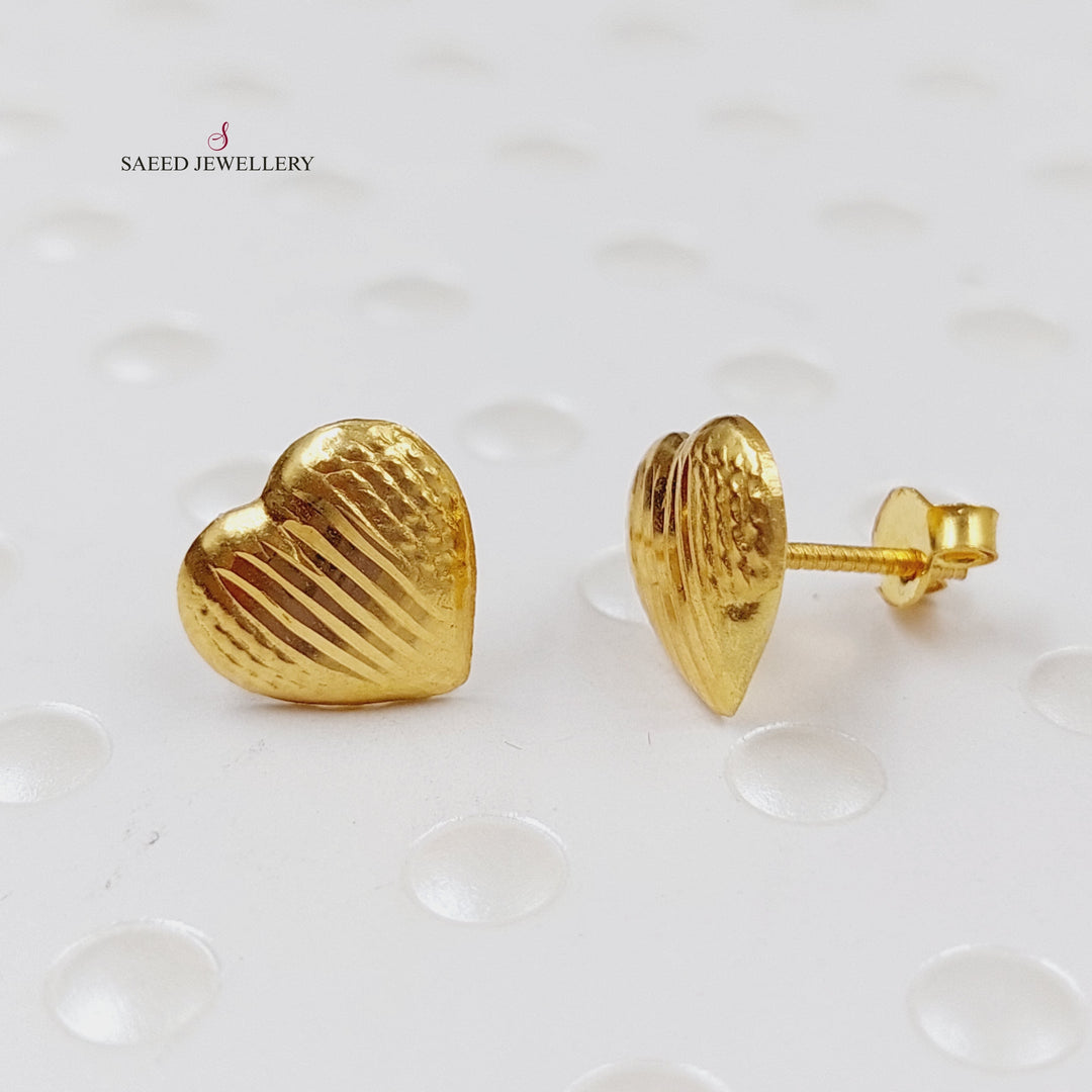 18K Gold Screw Earrings by Saeed Jewelry - Image 6